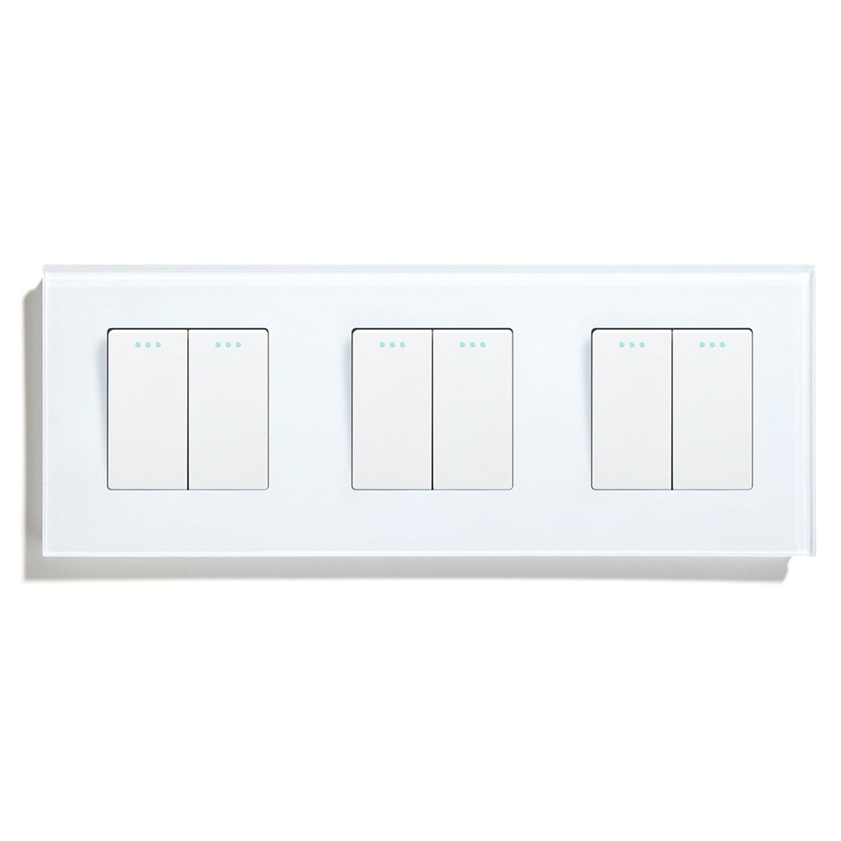 Bseed 2Way Button Light Switch Mechanical Switches Crossbar Switch 228mm Light Switches Bseedswitch White 2Gang+2Gang+2Gang 