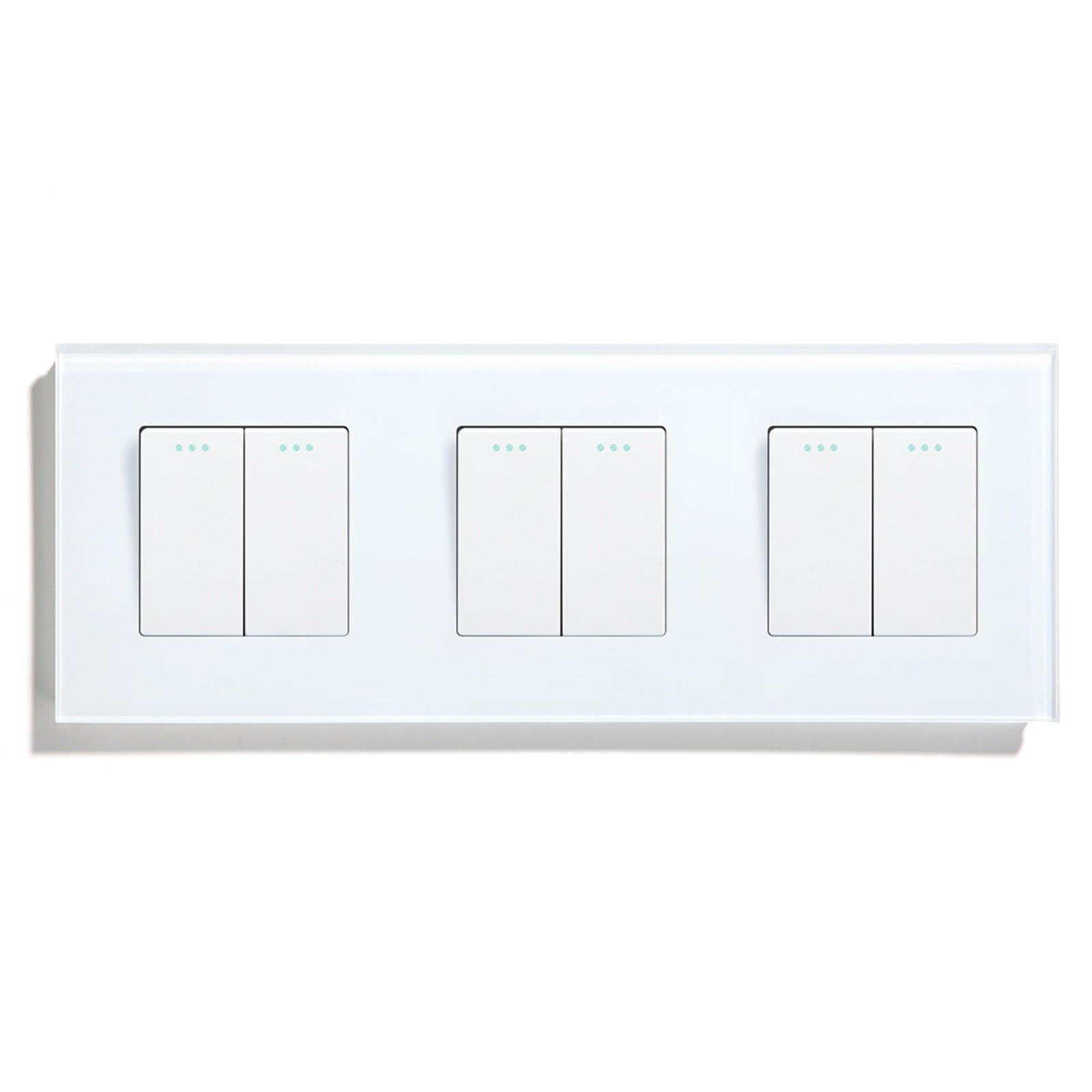 Bseed 2Way Button Light Switch Mechanical Switches Crossbar Switch 228mm Light Switches Bseedswitch White 2Gang+2Gang+2Gang 