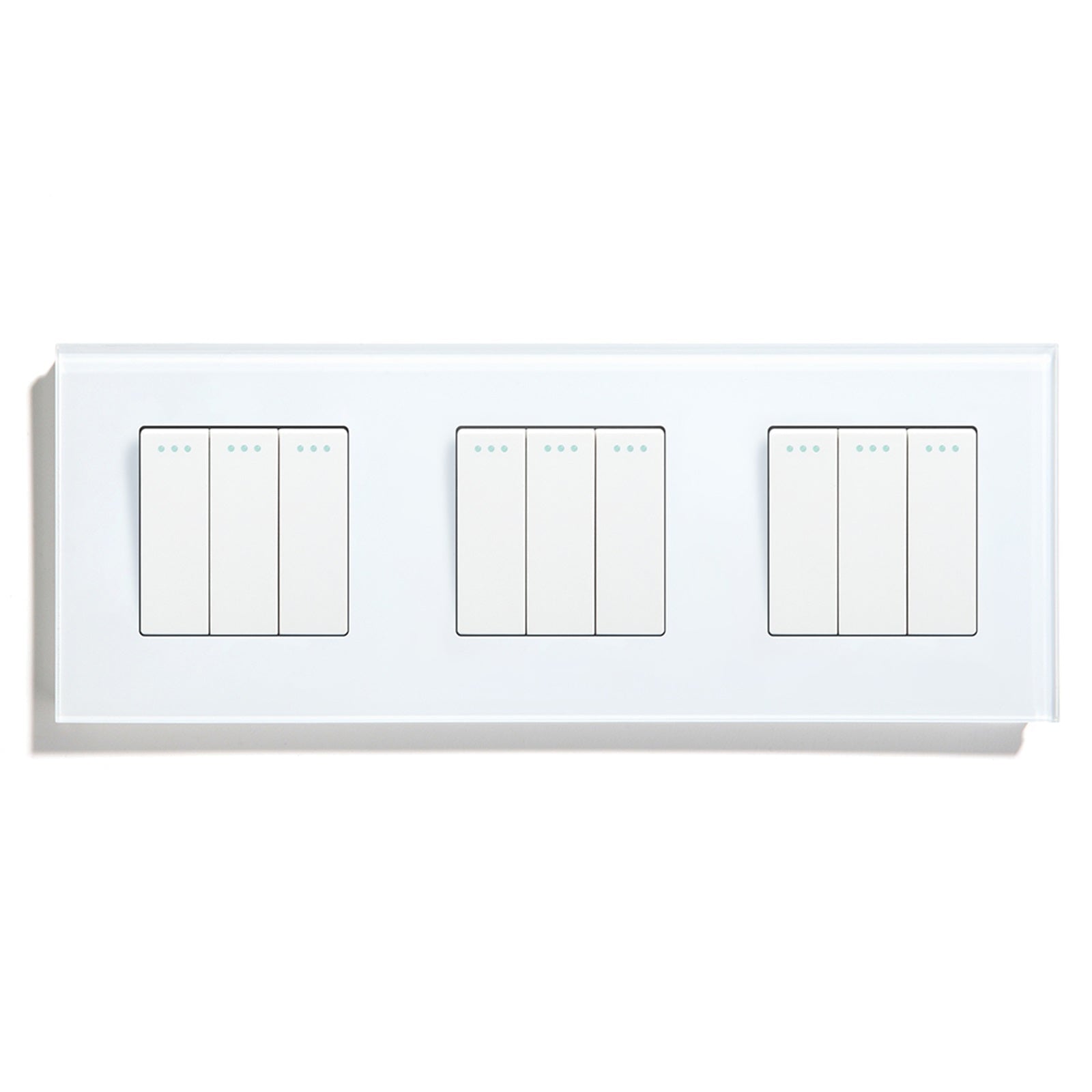 Bseed 2Way Button Light Switch Mechanical Switches Crossbar Switch 228mm Light Switches Bseedswitch White 3Gang+3Gang+3Gang 