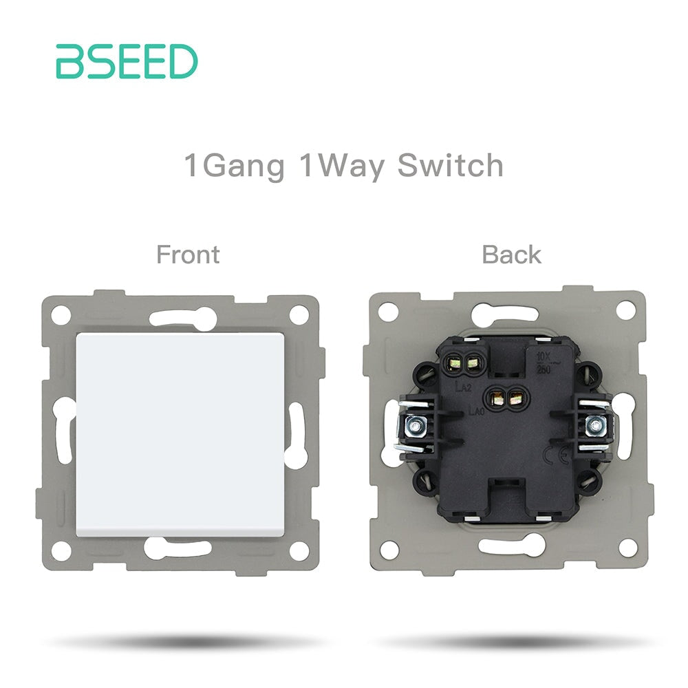 M2 Bseed 1/2 Gang 1/2 Way Button Light Switch Function Key with claws without LED Light Switches Bseedswitch 