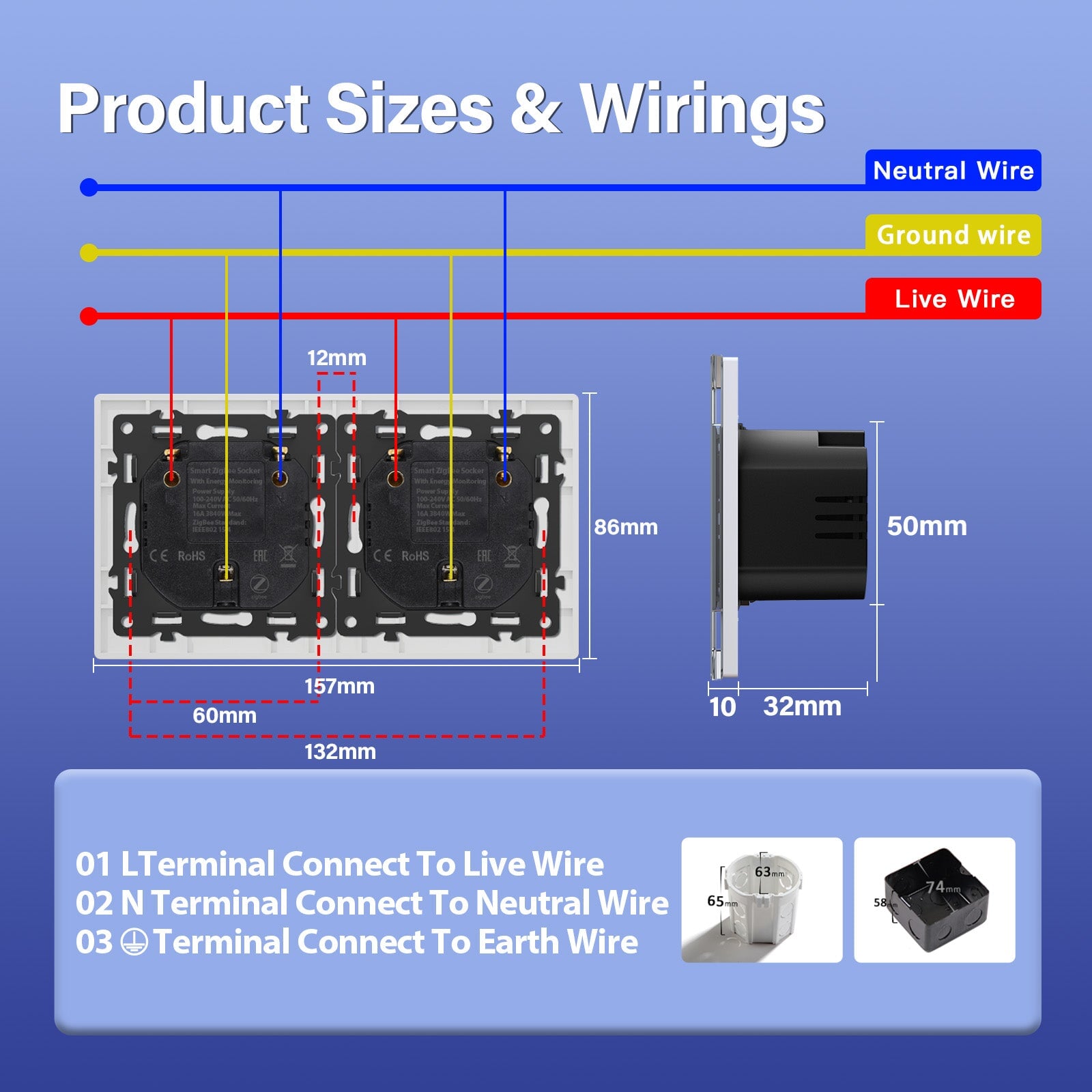 BSEED Wifi Eu Standards Socket Work with Alexa Google Assitant socket Bseedswitch 