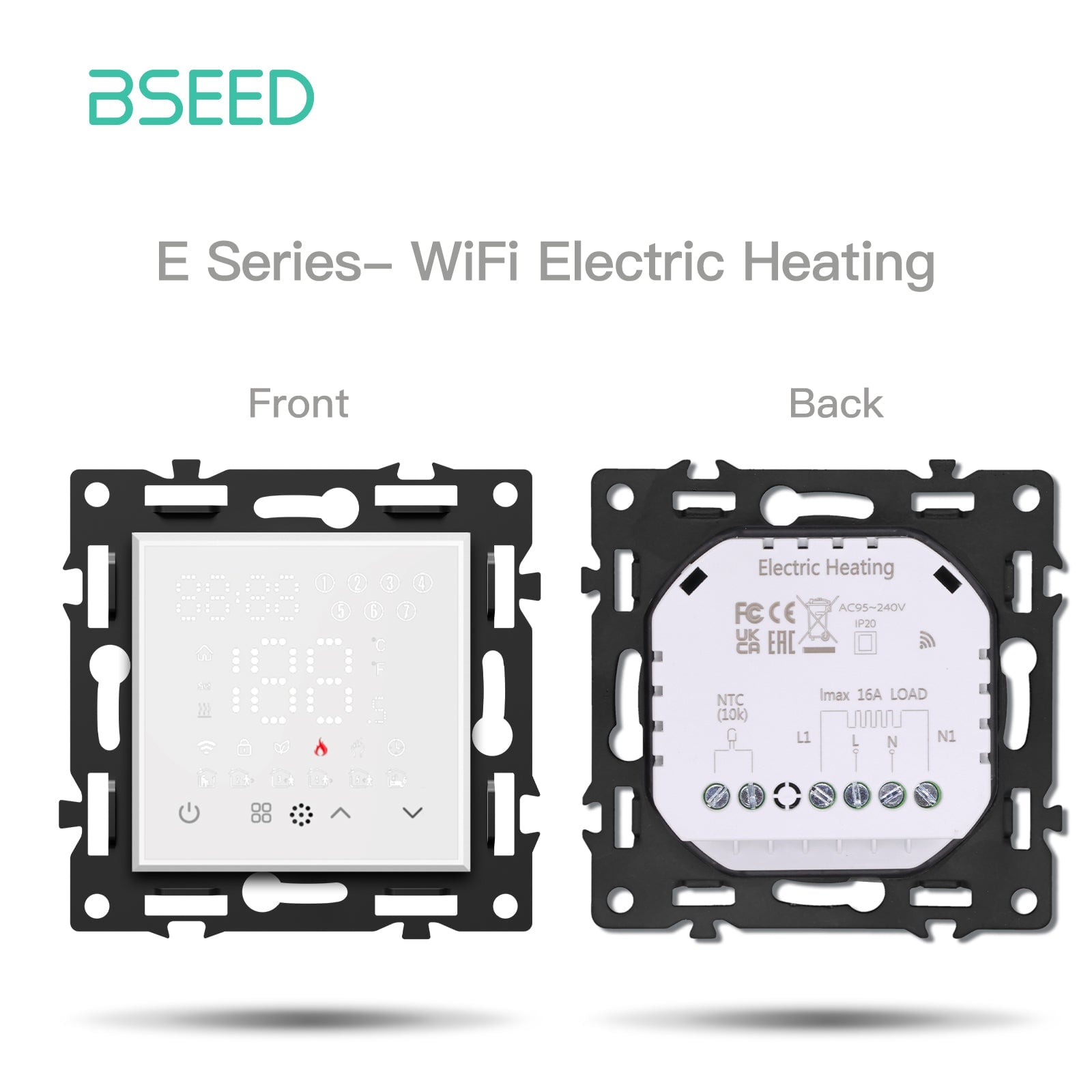 BSEED DIY Part Customized Free Combinations Mechanical Switch Socket Insert White Color Crystal Glass Panel Light Switches Bseedswitch Wifi Electric Heating 