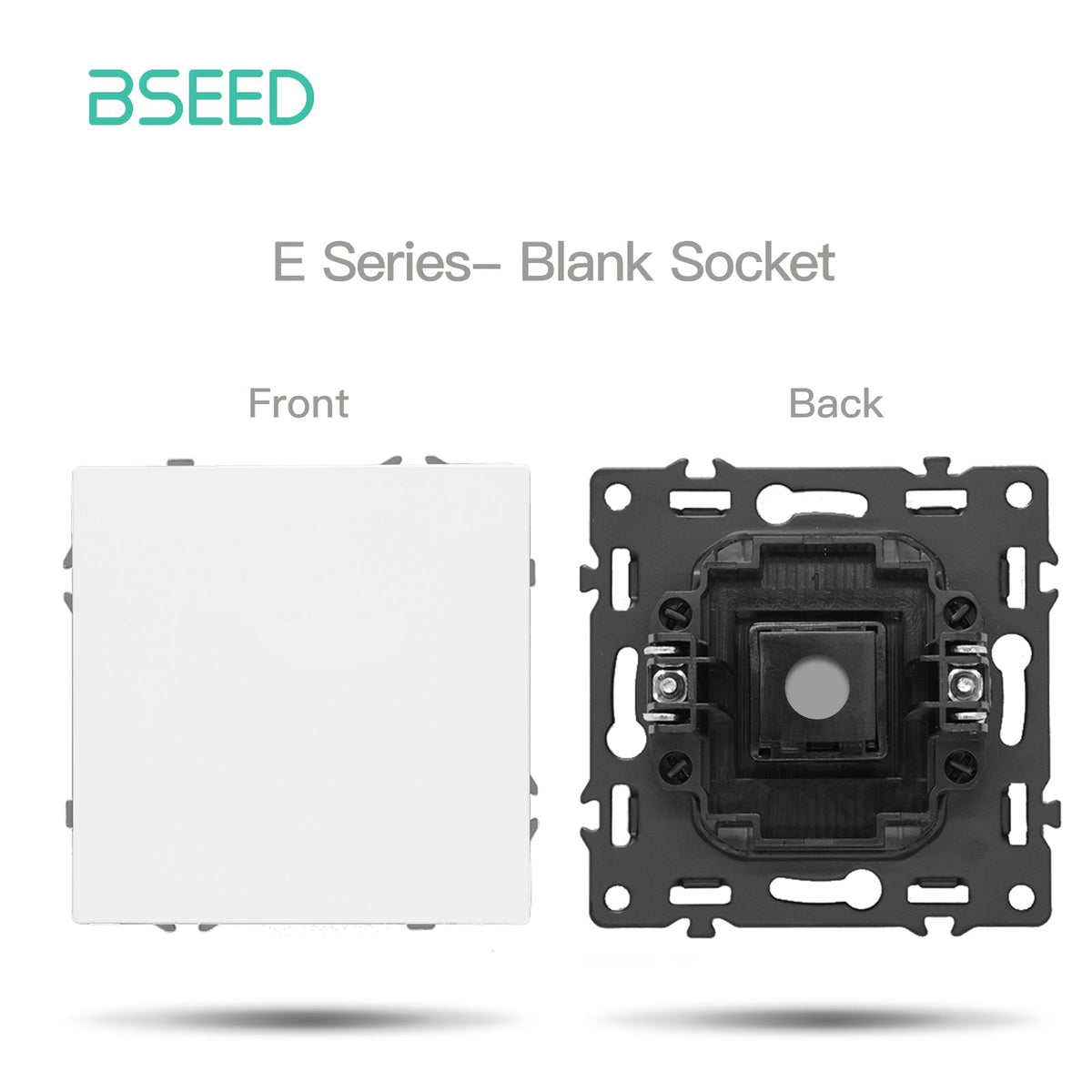 Grand Series DIY Part Customized free combinations Plastic Panels White Color Power Outlets & Sockets Bseedswitch Blank Socket 