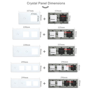 BSEED Crystal Glass Switch & Socket Frame Customizable Wall Plate Bseedswitch 