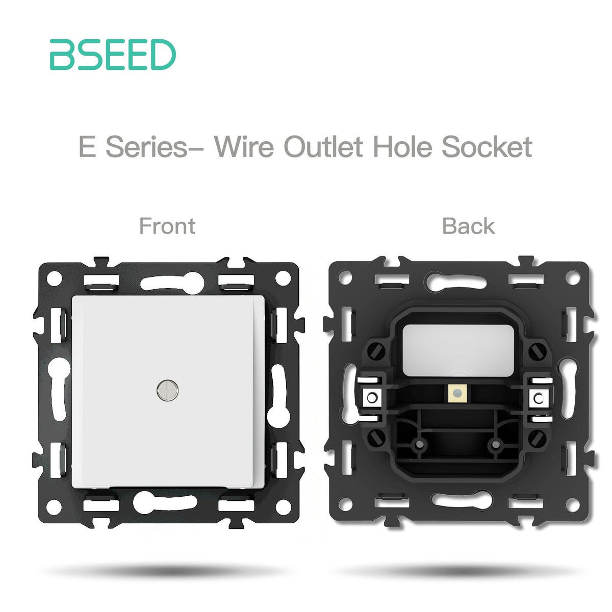 BSEED DIY Part Customized Free Combinations Mechanical Switch Socket Insert White Color Crystal Glass Panel Light Switches Bseedswitch Wire Outlet Hole Socket 