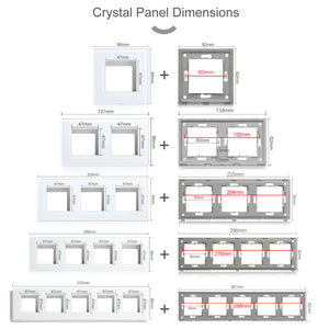 Bseed Crystal Glass Frames Socket Frame 4 Color DIY Part