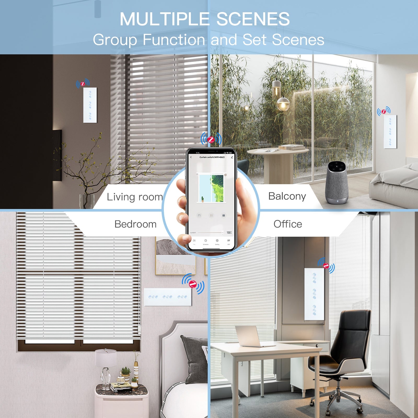 BSEED Zigbee triple Shutter Switch Smart Wall Touch Switch – Bseedswitch