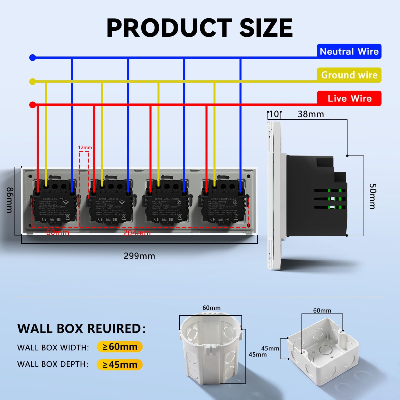 BSEED EU Wifi sockets Type-C With USB With Energy Monitoring socket Bseedswitch 