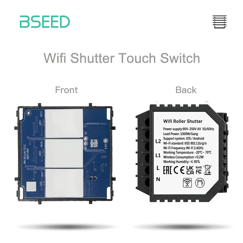 Bseed Crystal Glass Panel Switch Socket Frame Wall Plug Insert Parts DIY Free Combination Gold Color Light Switches Bseedswitch vertical version wifi blind 