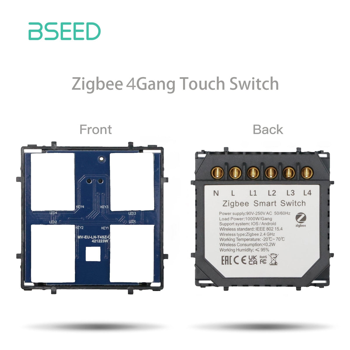 Bseed Crystal Glass Frames Socket Frame USB RJ45 Socket TV Satellite Wall Plug Function Parts DIY Free Combination White Color Power Outlets & Sockets Bseedswitch zigbee 4 gang switch with neutral line 