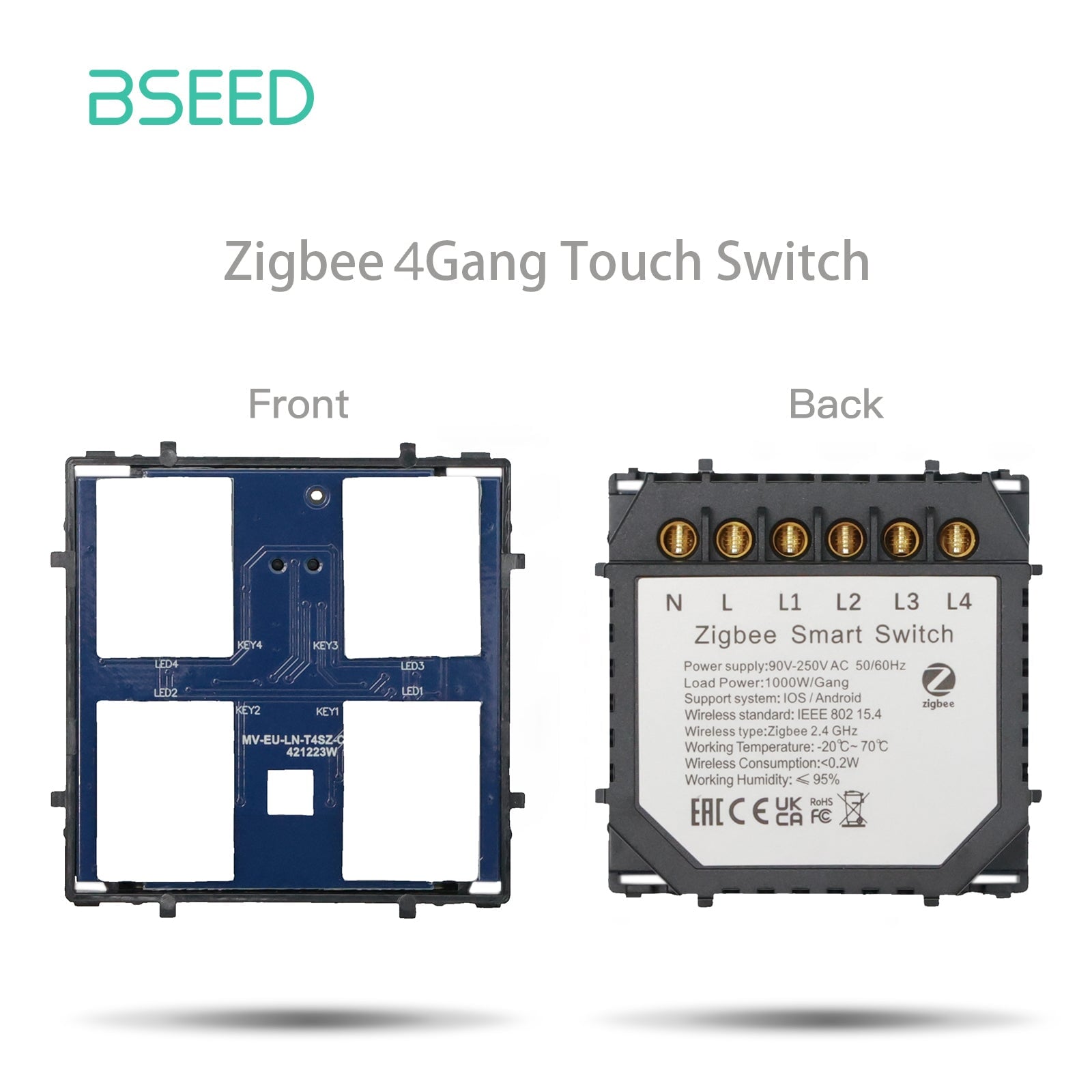 Bseed Crystal Glass Frames Socket Frame USB RJ45 Socket TV Satellite Wall Plug Function Parts DIY Free Combination White Color Power Outlets & Sockets Bseedswitch zigbee 4 gang switch with neutral line 