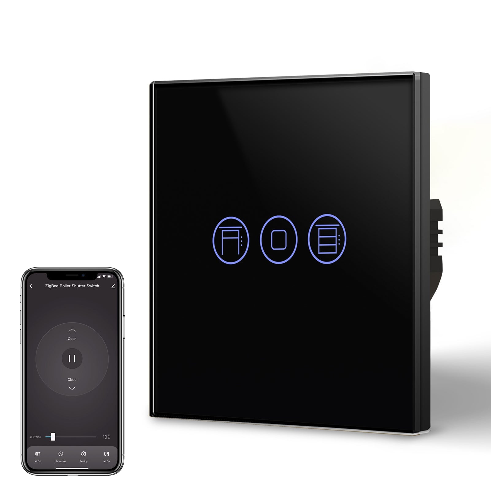 BSEED Zigbee Shutter Switch Smart Wall Touch Switch Bseedswitch 