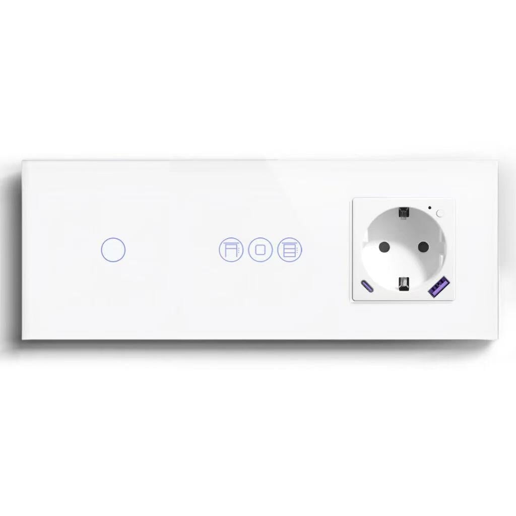 BSEED Product Customization Bseedswitch wifi 1gang switch with wifi roller shutter switch with wifi eu socket and usb-c port 