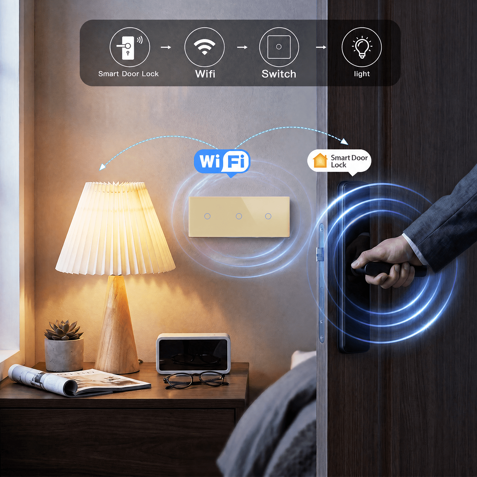 Bseed Smart Matter Wifi Light Switch Triple Light Module Electrical Wall Light switches Light Switches Bseedswitch 