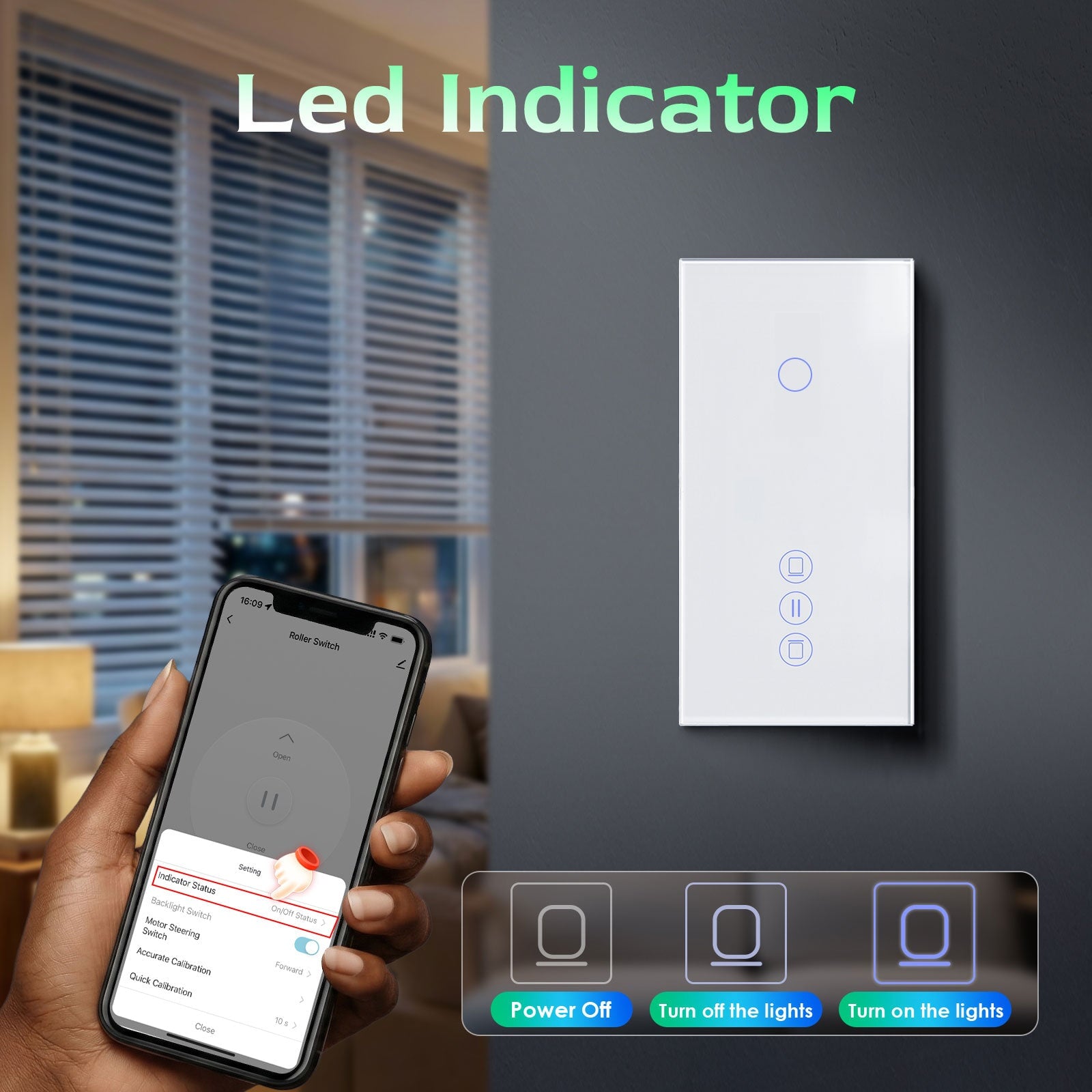 BSEED Zigbee Light Switch With Blind Switch Smart Wall Touch Switch Smart Zigbee Wall Switch Vertical version blind switch Bseedswitch 