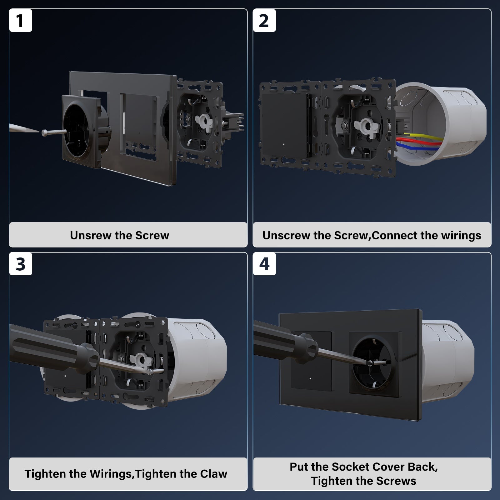 BSEED Smart Wifi Light Switch Double Light Switch (With Neutral) Light Switches Bseedswitch 