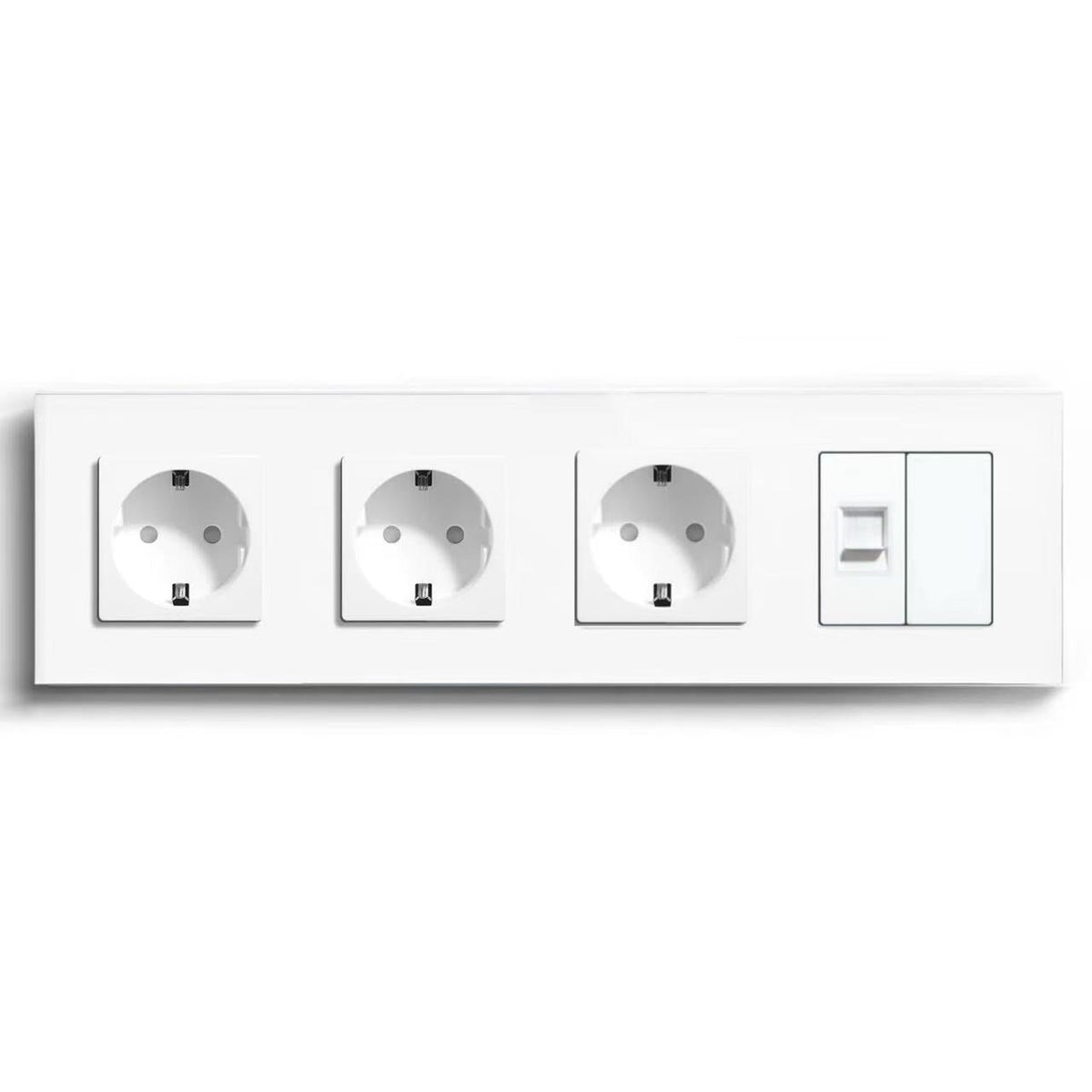 BSEED Product Customization Bseedswitch triple eu socket with cat6 socket and blank key 