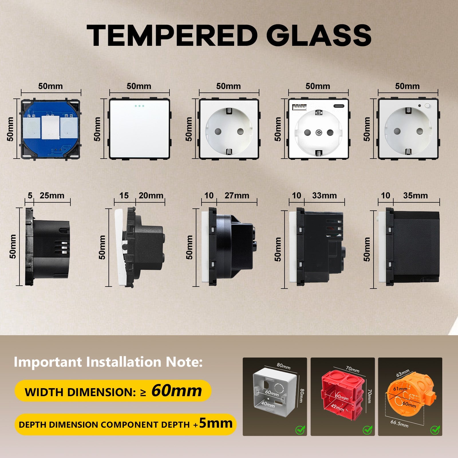 Bseed Crystal Glass Panel Switch Socket Frame Wall Plug Insert Parts DIY Free Combination Gold Color Light Switches Bseedswitch 