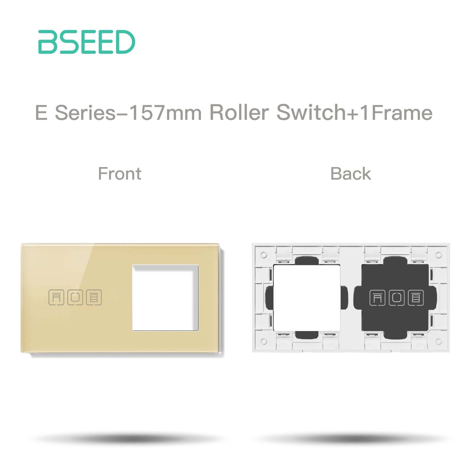 BSEED Echo Touch DIY Part Customized Free Combinations Glass Panels Light Switches Bseedswitch Gold Blind+ Slot Panel 