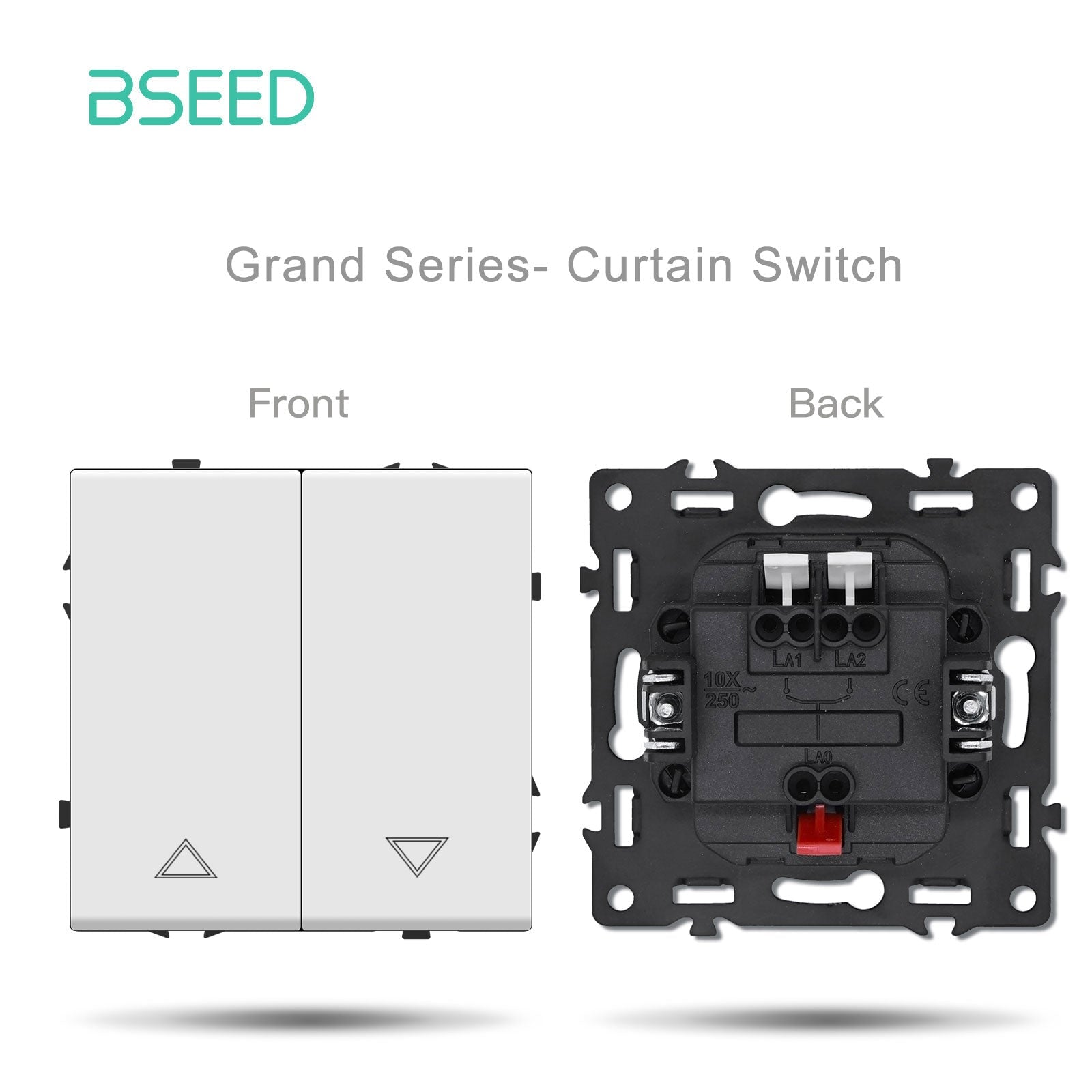 Grand Series DIY Part Customized free combinations Plastic Panels White Color Power Outlets & Sockets Bseedswitch Curtain Switch 