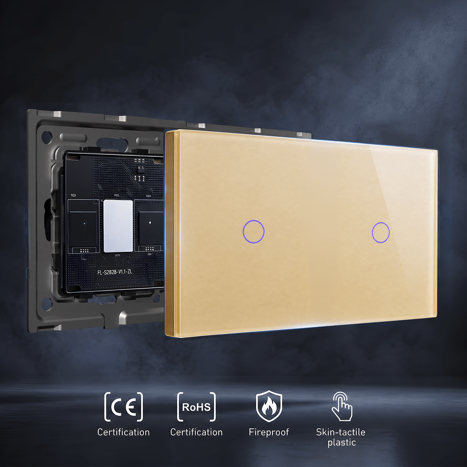 Bseed Smart Matter Wifi Light Switch Double Light Module Electrical Wall Light switches Light Switches Bseedswitch 