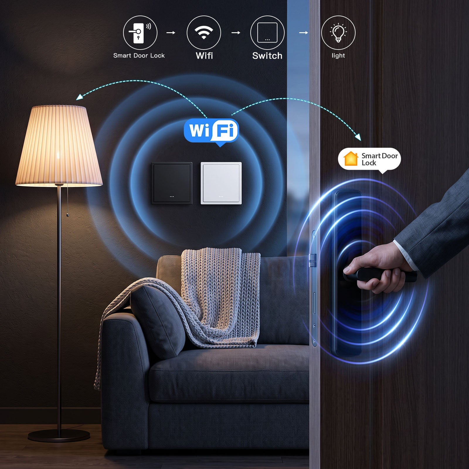 BSEED Gand Series Smart Wifi Light Switch (With Neutral) Recessed light switches with indicator light Light Switches Bseedswitch 