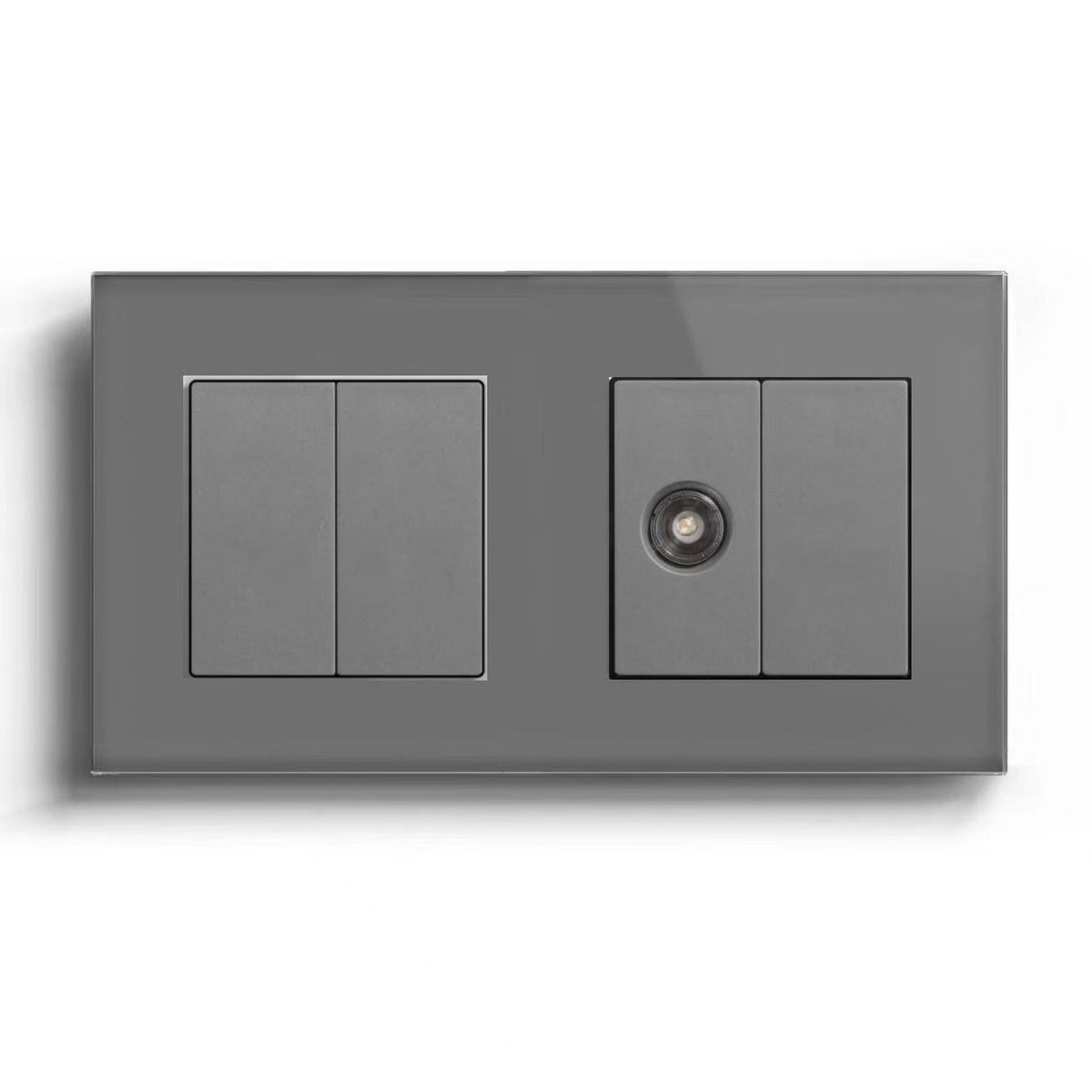 BSEED Product Customization Bseedswitch double blank key with tv socket and blank key 
