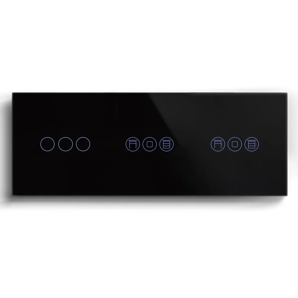 BSEED Product Customization Bseedswitch zigbee 3gang switch with double zigbee roller shutter switch 