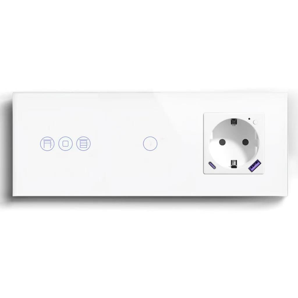 BSEED Product Customization Bseedswitch zigbee roller shutter switch with zigbee 1gang switch with zigbee eu socket with usb-c port 