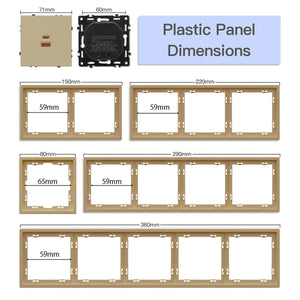 Grand Series DIY Part Customized free combinations Plastic Panels Gold Color Power Outlets & Sockets Bseedswitch 