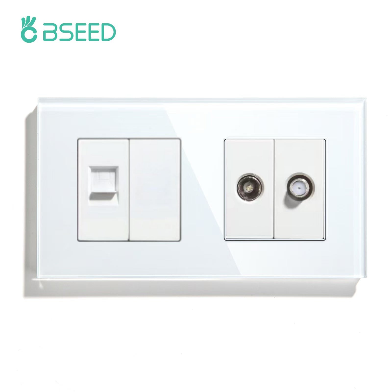 BSEED Product Customization Bseedswitch cat6 socket and blank key with tv socket and satellite socket 