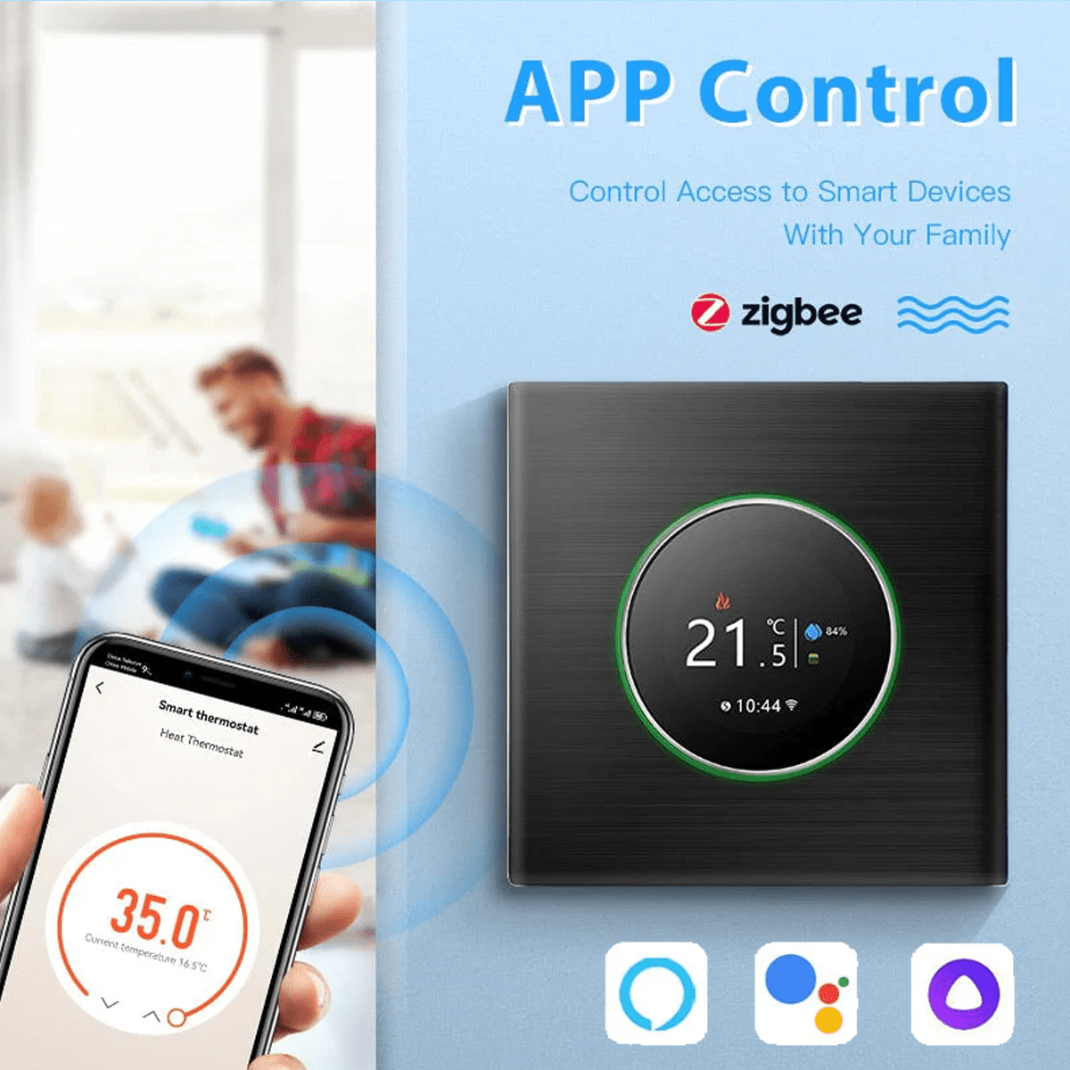 BSEED zigbee Floor Heating Room Thermostat Controller Rotary Button Thermostats Bseedswitch 