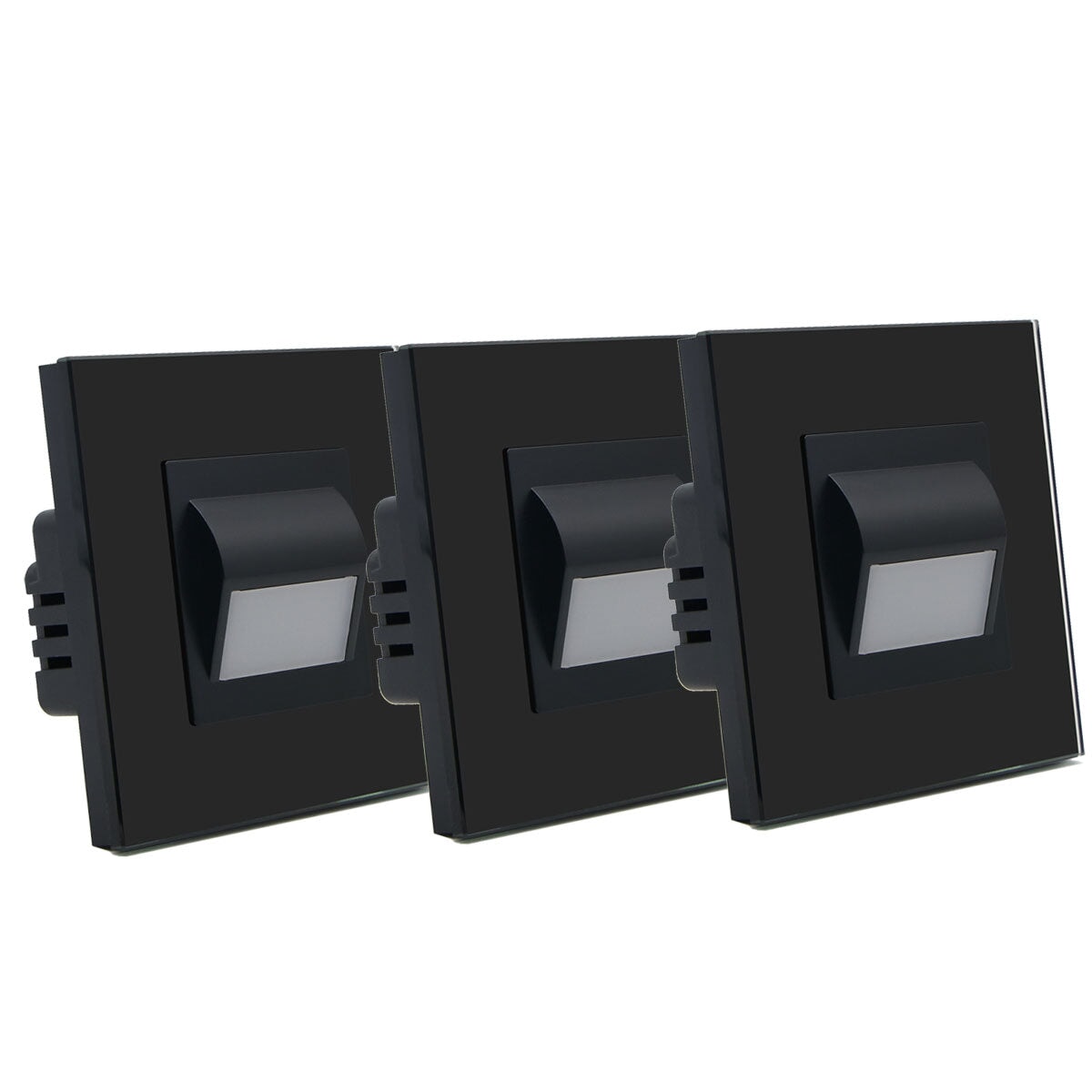 BSEED Footwell Lighting Floor Light Motion Sensor LED Floor Lamp 2800-3000K lamp Bseedswitch black 3 PCS/ Pack 