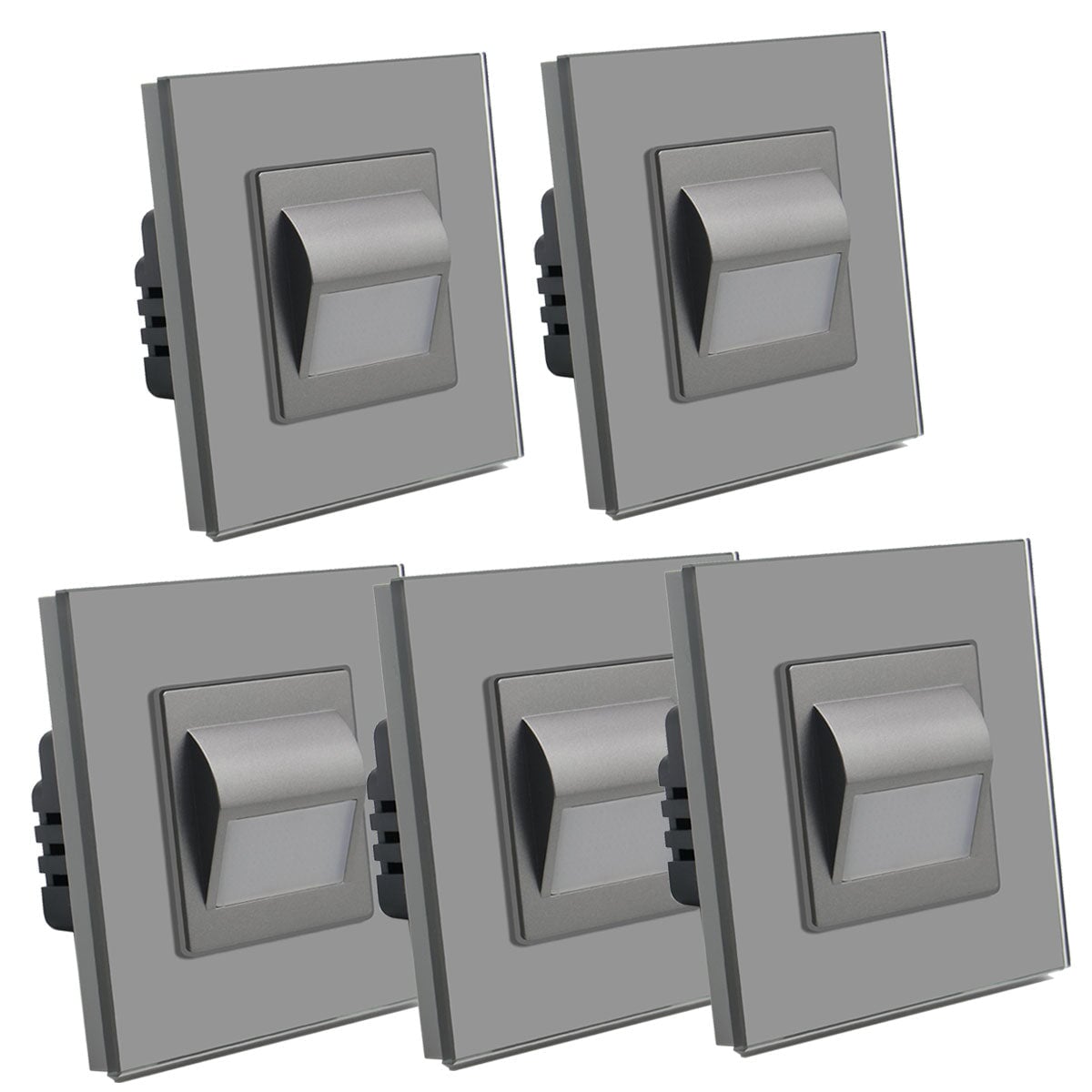 BSEED Footwell Lighting Floor Light Motion Sensor LED Floor Lamp 2800-3000K lamp Bseedswitch grey 5 PCS/ Pack 