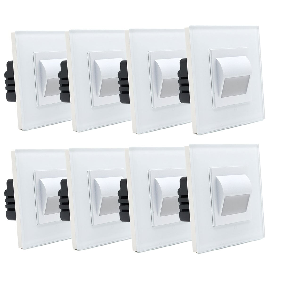 BSEED Footwell Lighting Floor Light Motion Sensor LED Floor Lamp 2800-3000K lamp Bseedswitch white 8 PCS/ Pack 