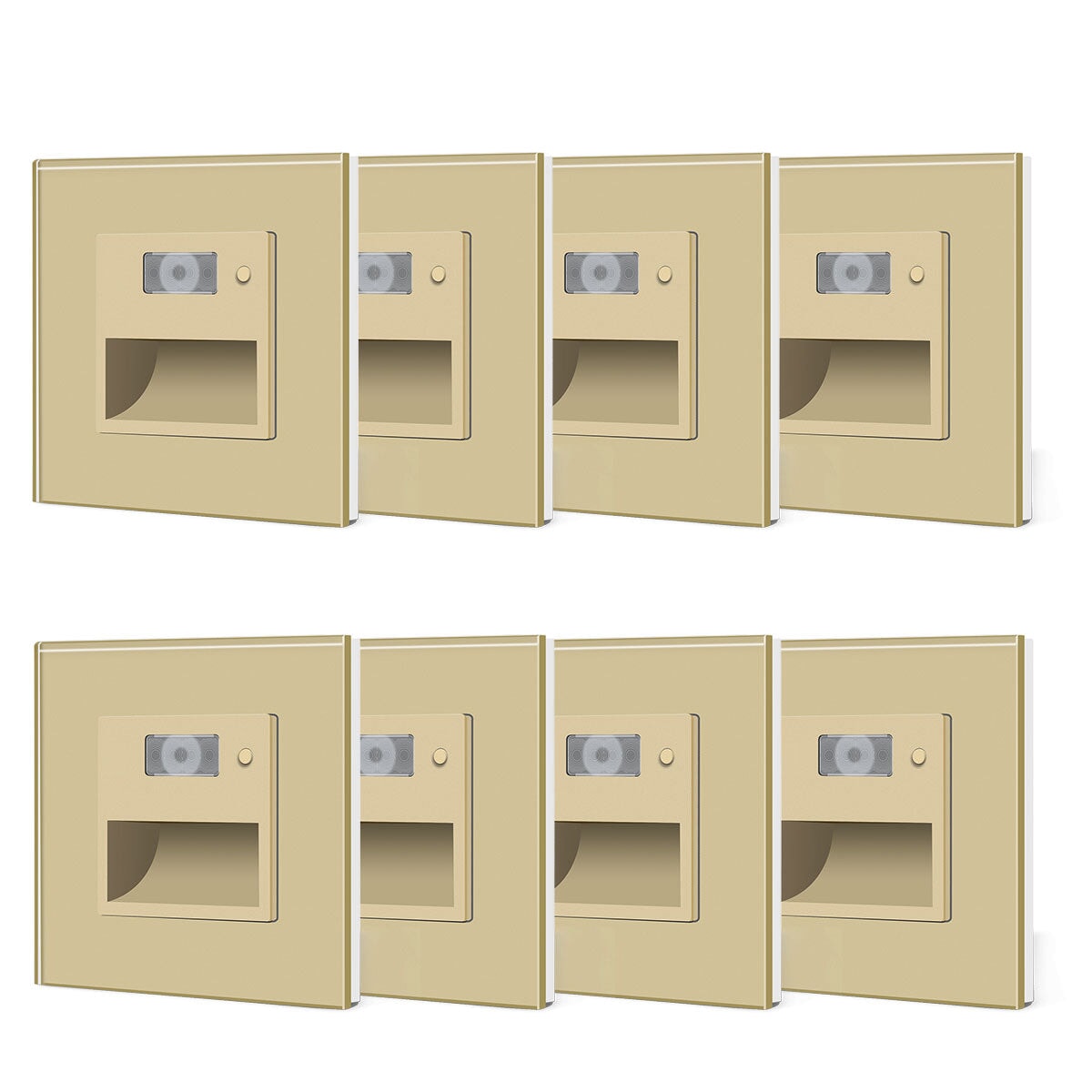 Multiple time delays Footwell Lighting Floor Light Motion Sensor 1800-7500K lamp Bseedswitch gold 8 PCS/ Pack 