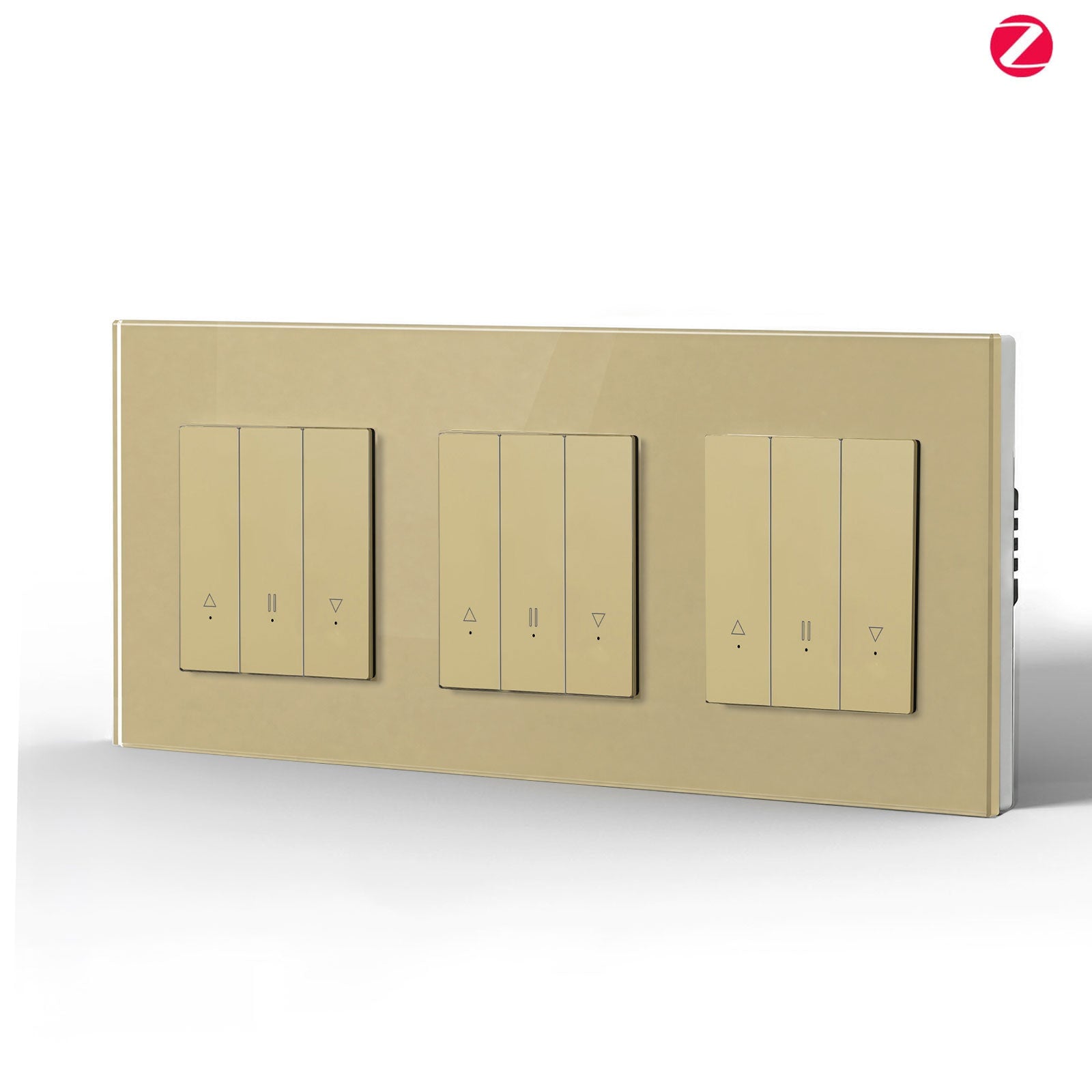 Bseed Echo Smart Zigbee Triple Blind Switch Roller Shutter Switch Work with Tuya Alex Google Assistant Shutters Bseedswitch Gold 