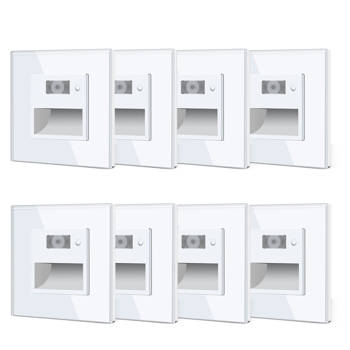 Multiple time delays Footwell Lighting Floor Light Motion Sensor 1800-7500K lamp Bseedswitch white 8 PCS/ Pack 