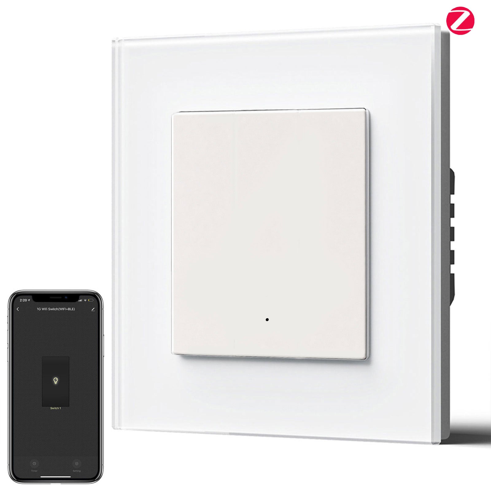 BSEED Smart Zigbee Light Switch (With Neutral) Hub required Switch work with tuya Alexa