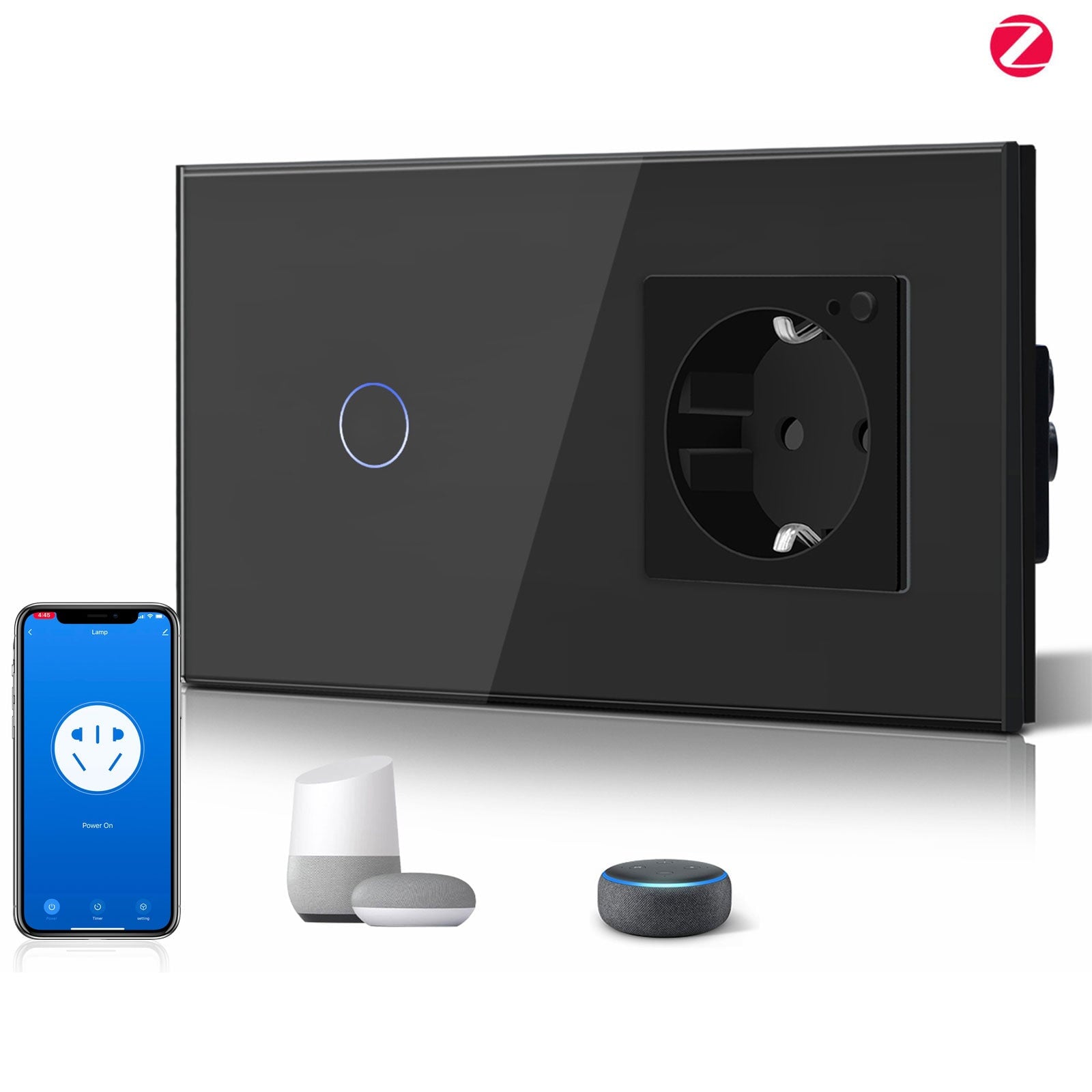 Bseed Zigbee 1/2/3 Light Switch 1/2/3 Way With Zigbee Socket Light Switches Bseedswitch 