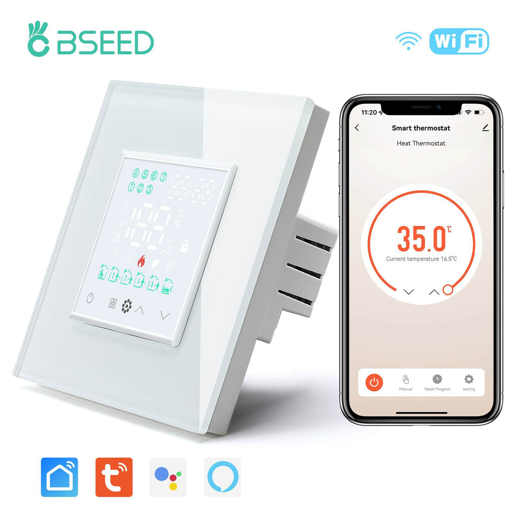 BSEED WiFi Touch LED Screen Floor Heating Room Thermostat Controller Backlight Thermostats Bseedswitch 