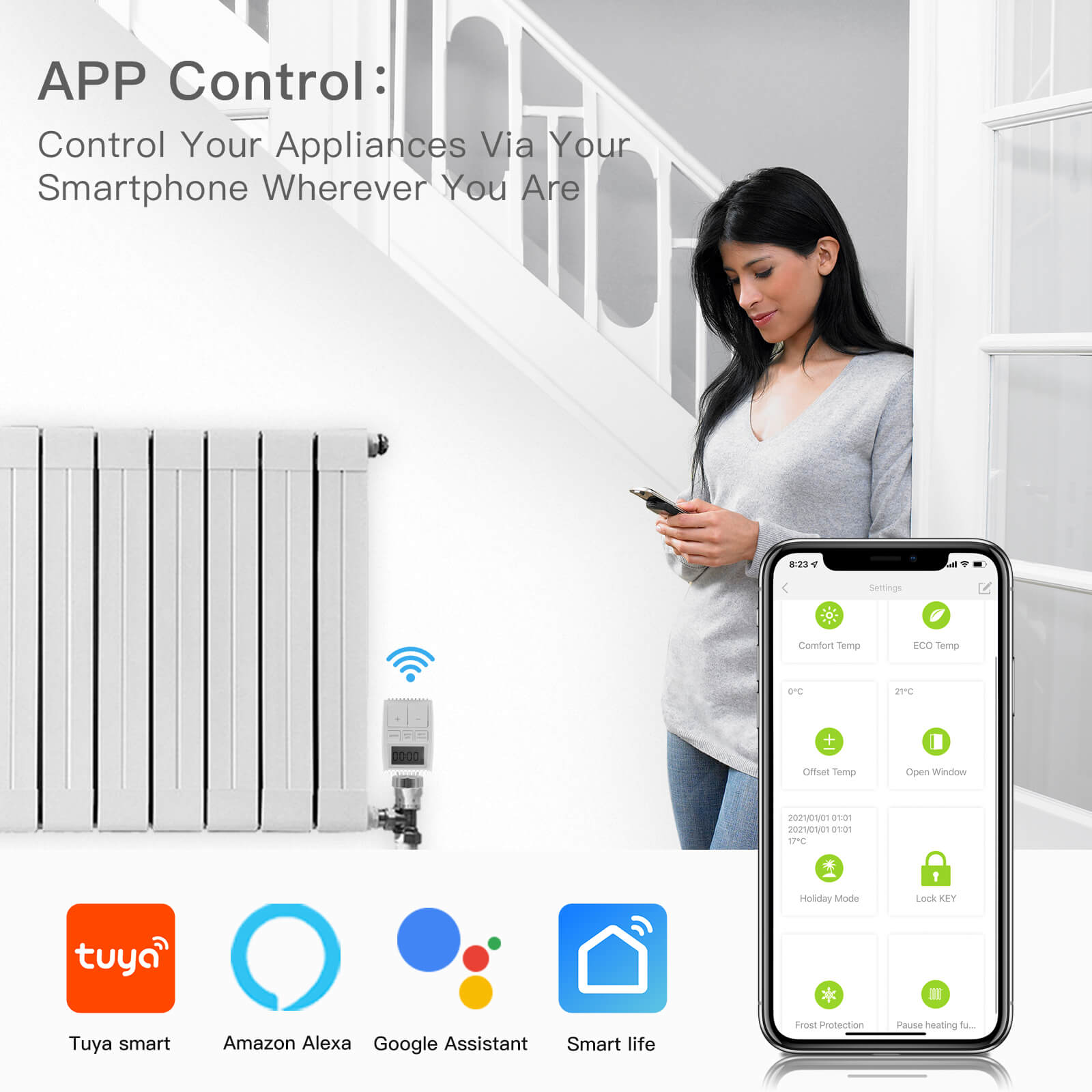 BSEED ZigBee3.0 Thermostatic Valve Smart Radiator Actuator Programmable Temperature Controller 恒温器 Bseedswitch 