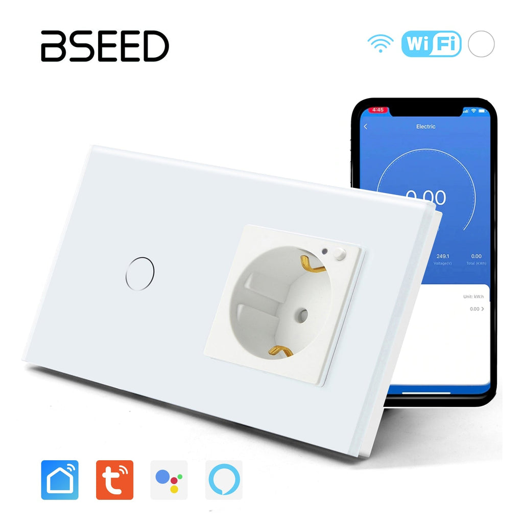 BSEED WiFi 1/2/3 Gang Switch with WiFi Metering socket Power Outlets & Sockets Bseedswitch 