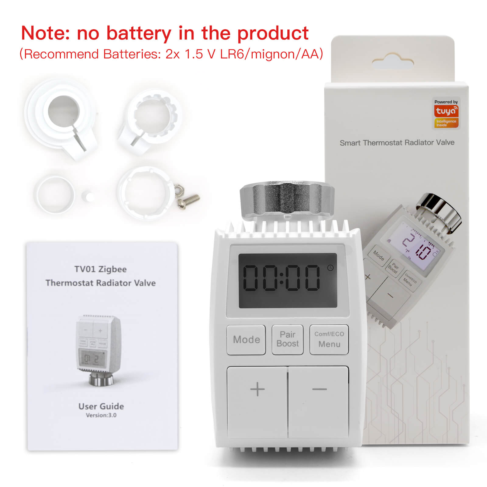 BSEED ZigBee3.0 Thermostatic Valve Smart Radiator Actuator Programmable Temperature Controller 恒温器 Bseedswitch 