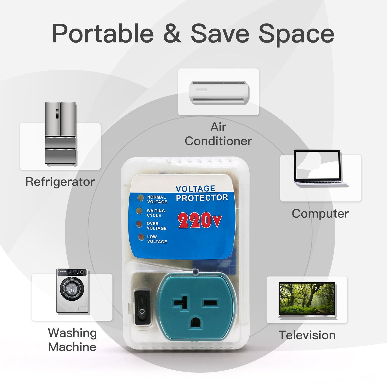 BSEED Home Appliance Surge Protector Wall Outlet Socket Voltage Protec