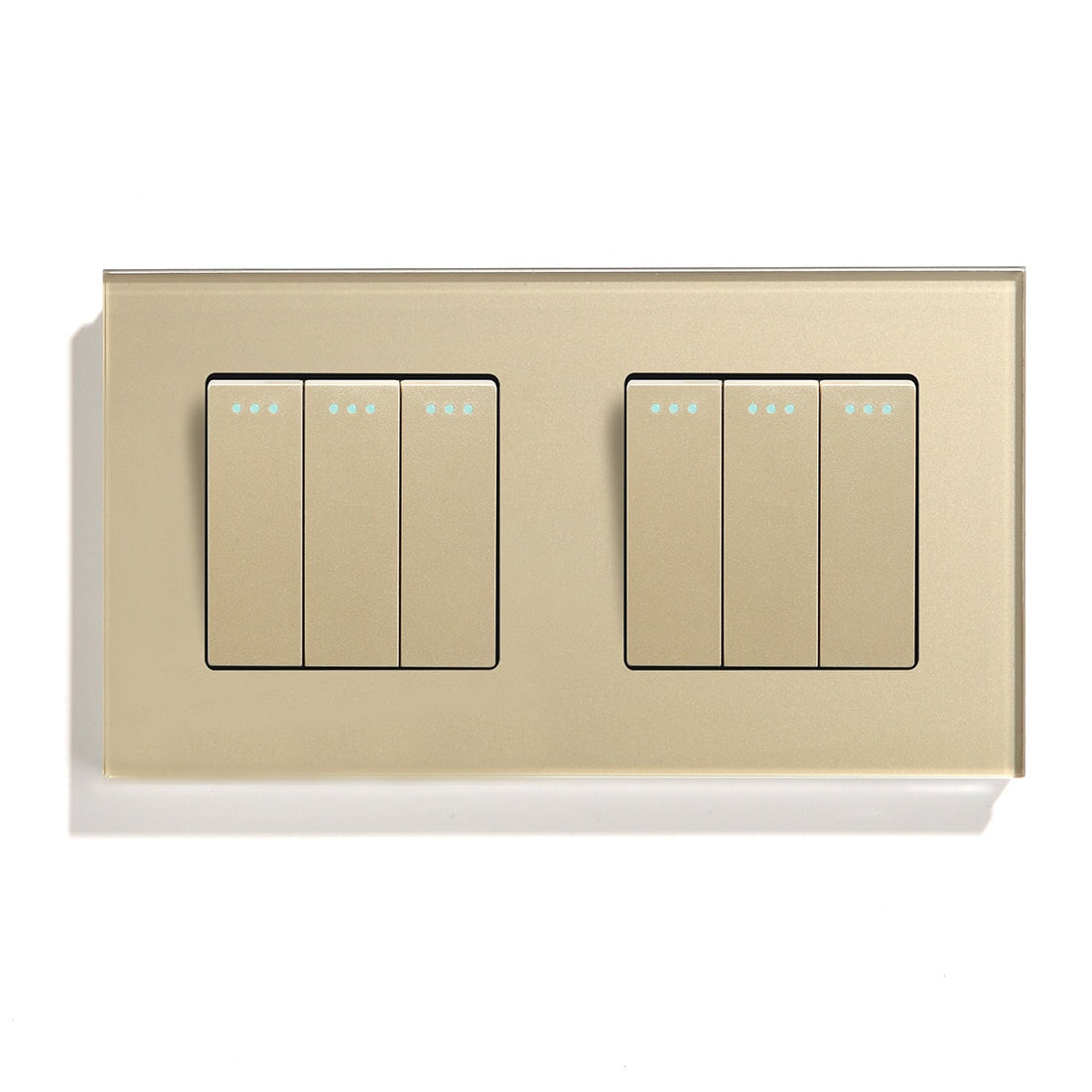 Bseed Button Light Switch 1/2/3 Gang 1Way Mechanical Switches Crossbar
