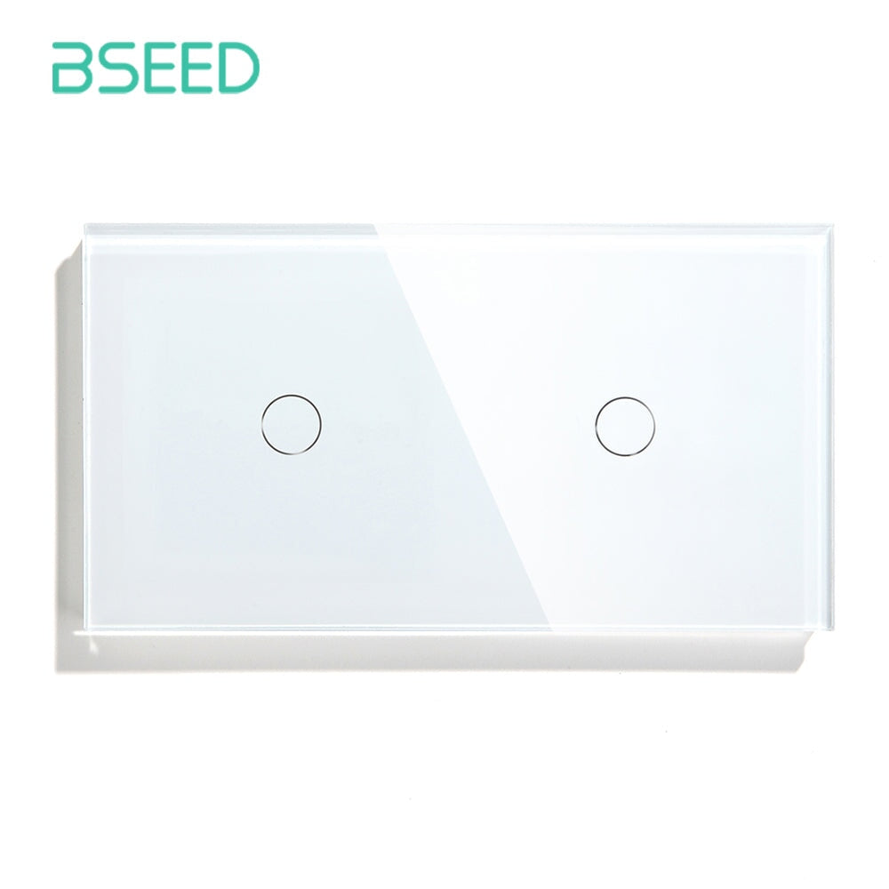 Bseed Double Touch Switch 1 Way 157mm 300W Wall Plates & Covers Bseedswitch White 1Gang + 1Gang 