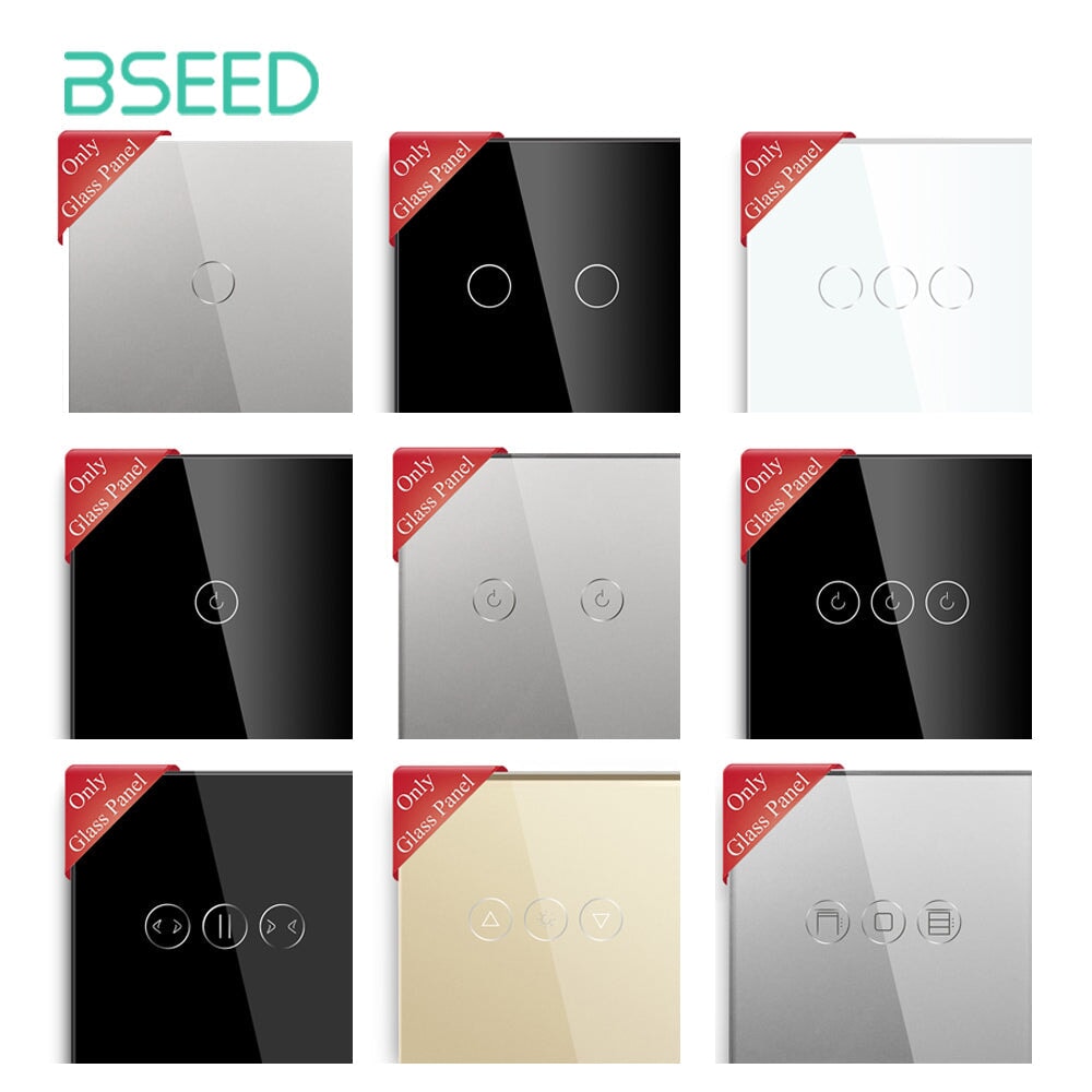 Bseed 86mm Glass Panel Switch DIY Part With Or Without Icon Bseedswitch 