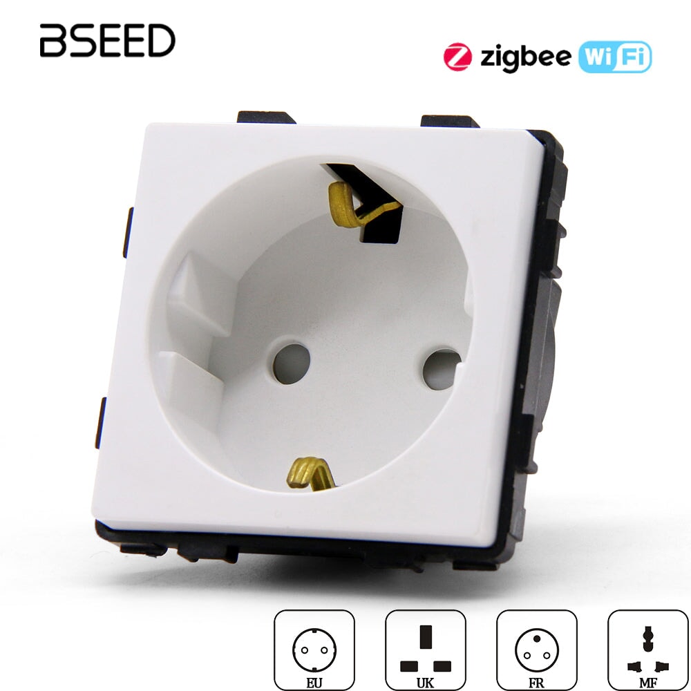 BSEED EU/FR/MF Standard Wall Socket Function Key Touch WiFi Zigbee typ