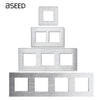 Bseed Brushed Aluminum Frames Socket Frame 4 Color 1/2/3/4 Slotes DIY Part Wall Jacks & Braces Bseedswitch 